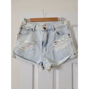 One Teaspoon Outlaws High Waisted Denim Shorts 28